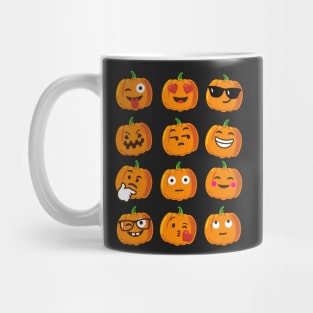 MONSTER FACES Halloween Emoji Shirt Skeleton Dracula Costume Mug